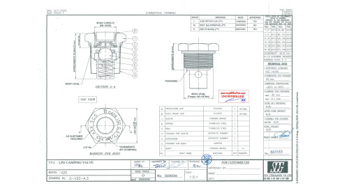 LPG CYLINDER VALVE FOR 6KG CYLINDER