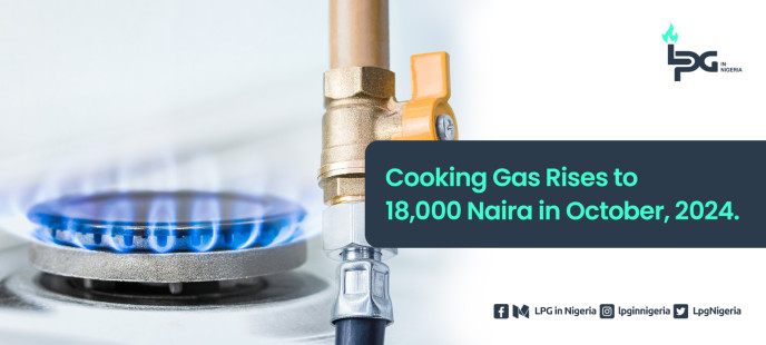 Cooking Gas Rises to 18,000 Naira in October, 2024.