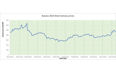 Weekly Mont Belvieu Propane-Butane price review December 15th 2023