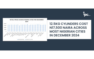 12.5kg Cylinders Cost 17,500 Naira Across Most Nigerian Cities in December 2024