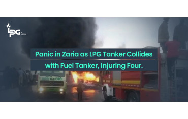 Panic in Zaria as LPG Tanker Collides with Fuel Tanker, Injuring Four