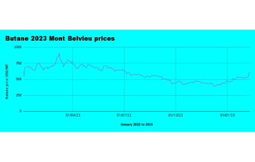Weekly Mont Belvieu Propane-Butane price review January 10th 2023