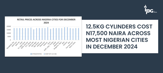 12.5kg Cylinders Cost 17,500 Naira Across Most Nigerian Cities in December 2024