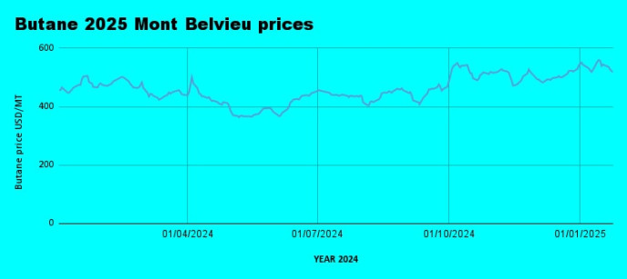 Weekly Mont Belvieu Propane-Butane Price Review: January 24th, 2025