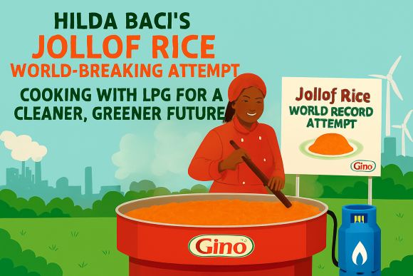 Hilda Baci’s Jollof Rice World-Breaking Attempt: Cooking with LPG for a Cleaner, Greener Future