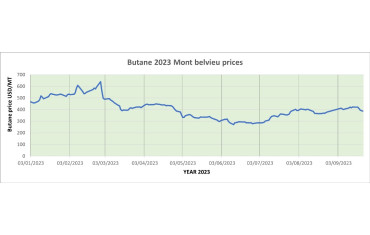 Weekly Mont Belvieu Propane-Butane price review September 22nd 2023