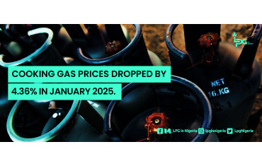 COOKING GAS PRICES DROPPED BY 4.36% IN JANUARY 2025.